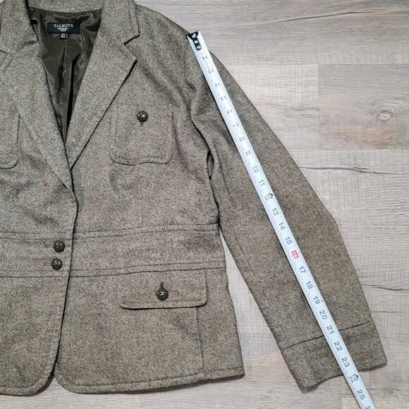 Talbots Plus Size 16W Blazer Jacket Wool Silk Blend Professional Classic Modern - Picture 8 of 8